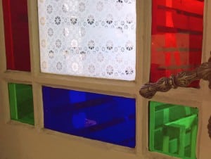 verre couleur porte