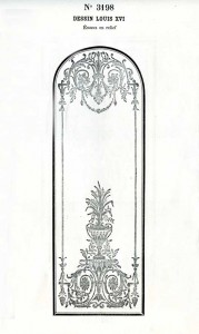 Motif de gravure sur verre a l'acide