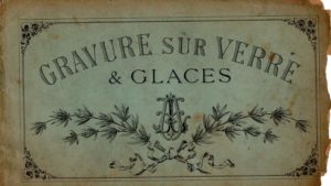 Catalogue de gravure sur verre.