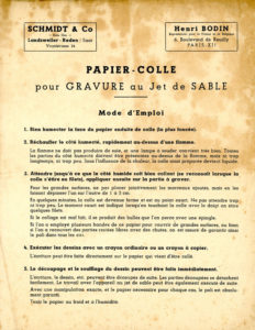 papier colle pochoir de sablage