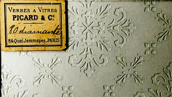 Modèle authentique de verre gravé diamanté par Picard et Cie